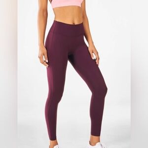 Fabletics Trinity Motion365® High-Waisted Legging, Color Burgundy Size S
